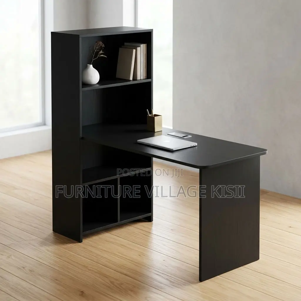 Black Modern Wooden Computer Desk