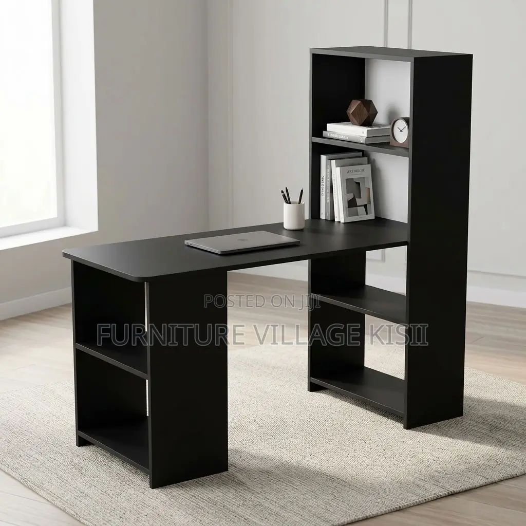 Black Modern Wooden Computer Desk