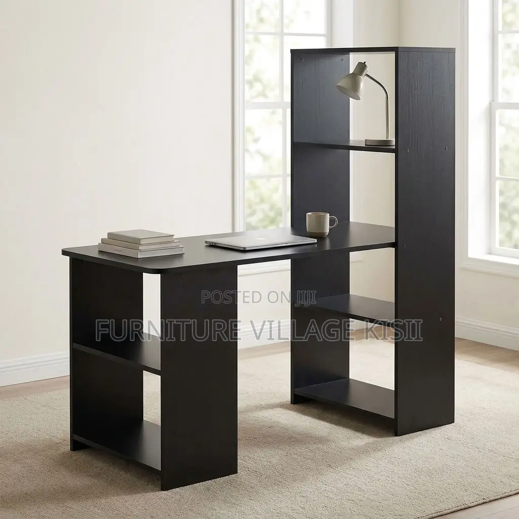 Black Modern Wooden Computer Desk
