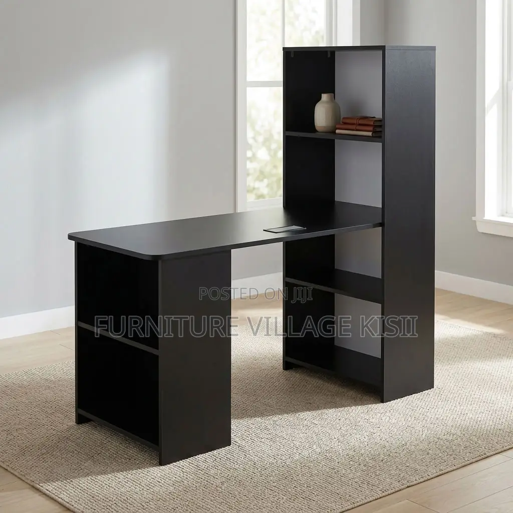 Black Modern Wooden Computer Desk