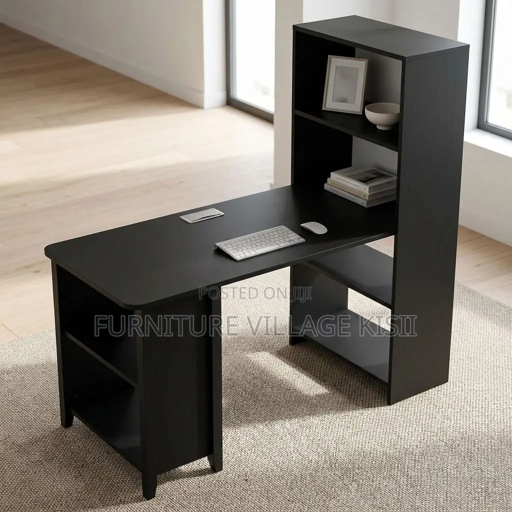 Black Modern Wooden Computer Desk