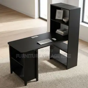 Black Modern Wooden Computer Desk
