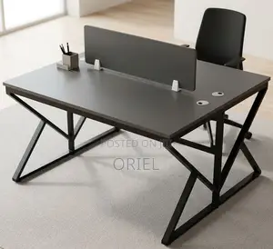 2-Station Modular Office Desk Kenya – Modern Two-Person Workstation