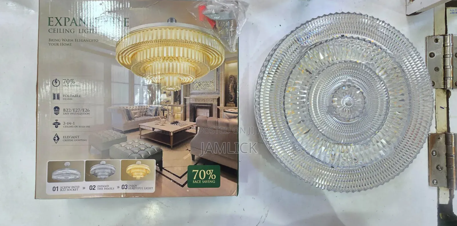 Expandable LED Ceiling Light 50W 80W Adjustable Foldable Lamp - Eg
