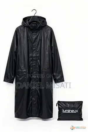 Rain Coat Available in Black Lumineux