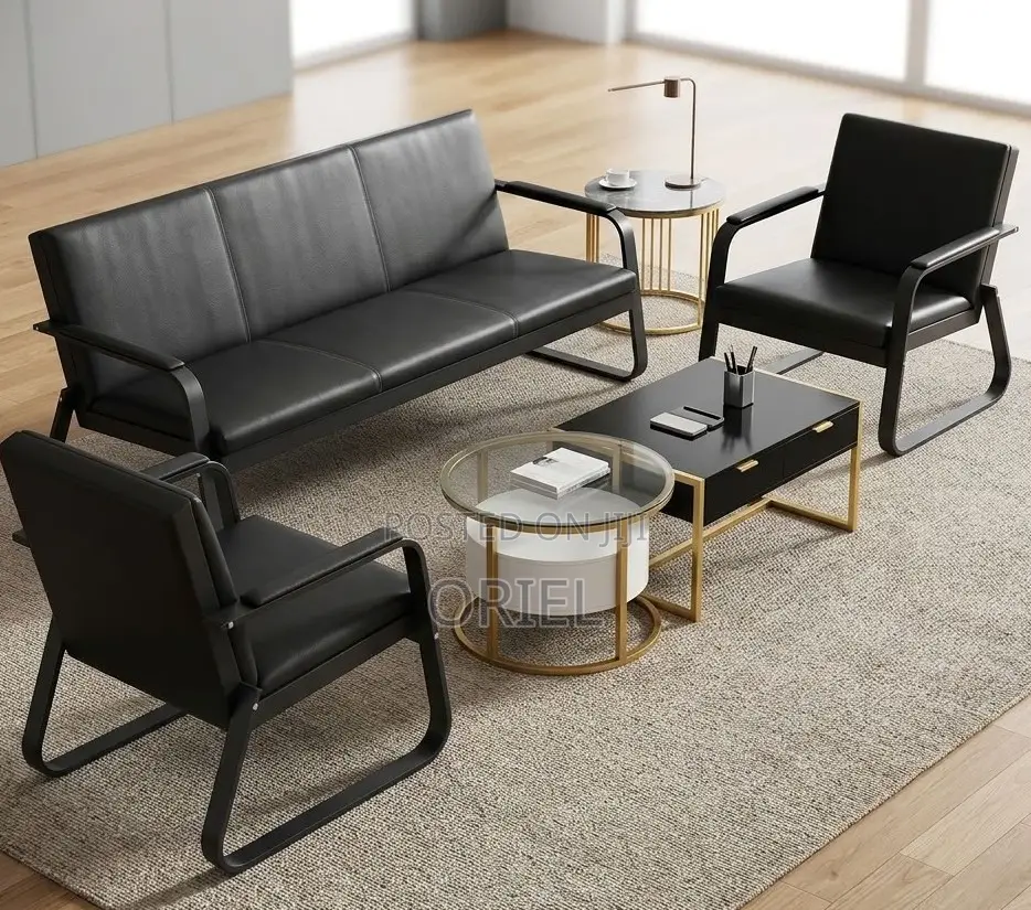 Office Reception 5-Seater Sofa Set – Modern Guest & Waiting Seating