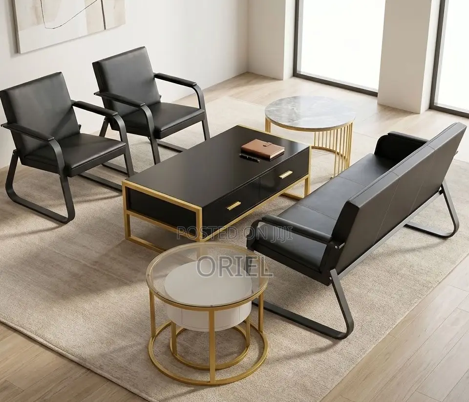 Office Reception 5-Seater Sofa Set – Modern Guest & Waiting Seating