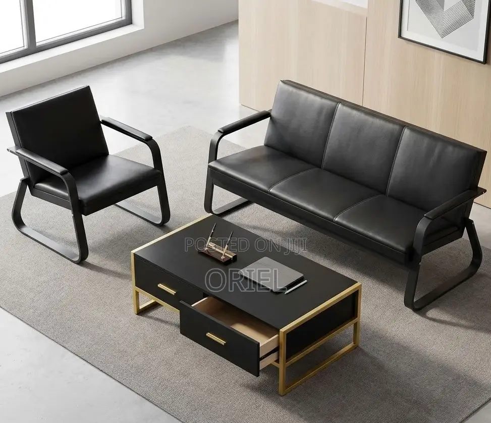 Office Reception 5-Seater Sofa Set – Modern Guest & Waiting Seating