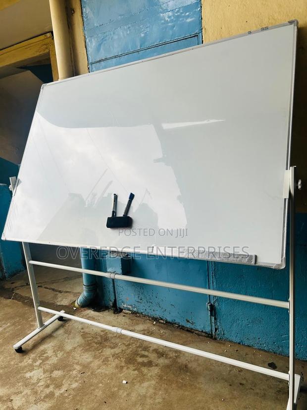 6ftx4ft Flippable Boardroom Whiteboard With Stand - main view