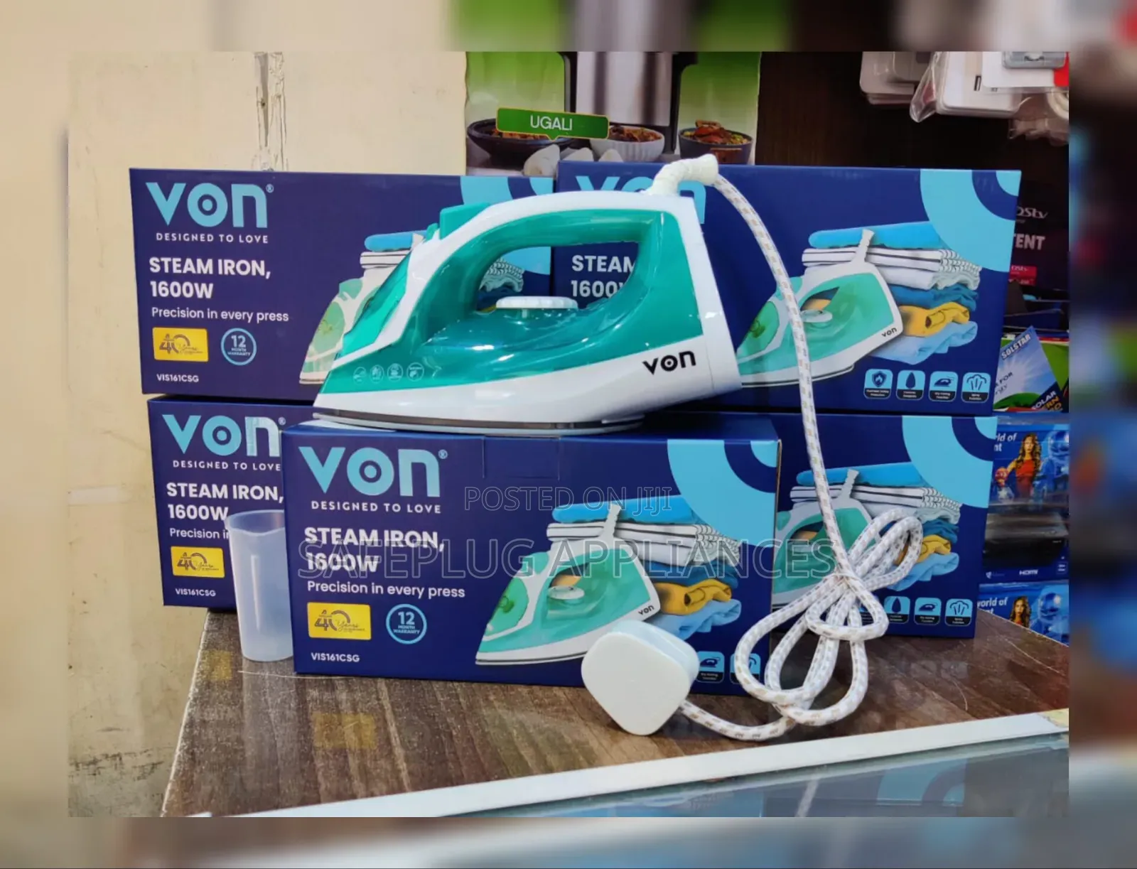 VON VIS161CSG Steam Iron – 1600W 