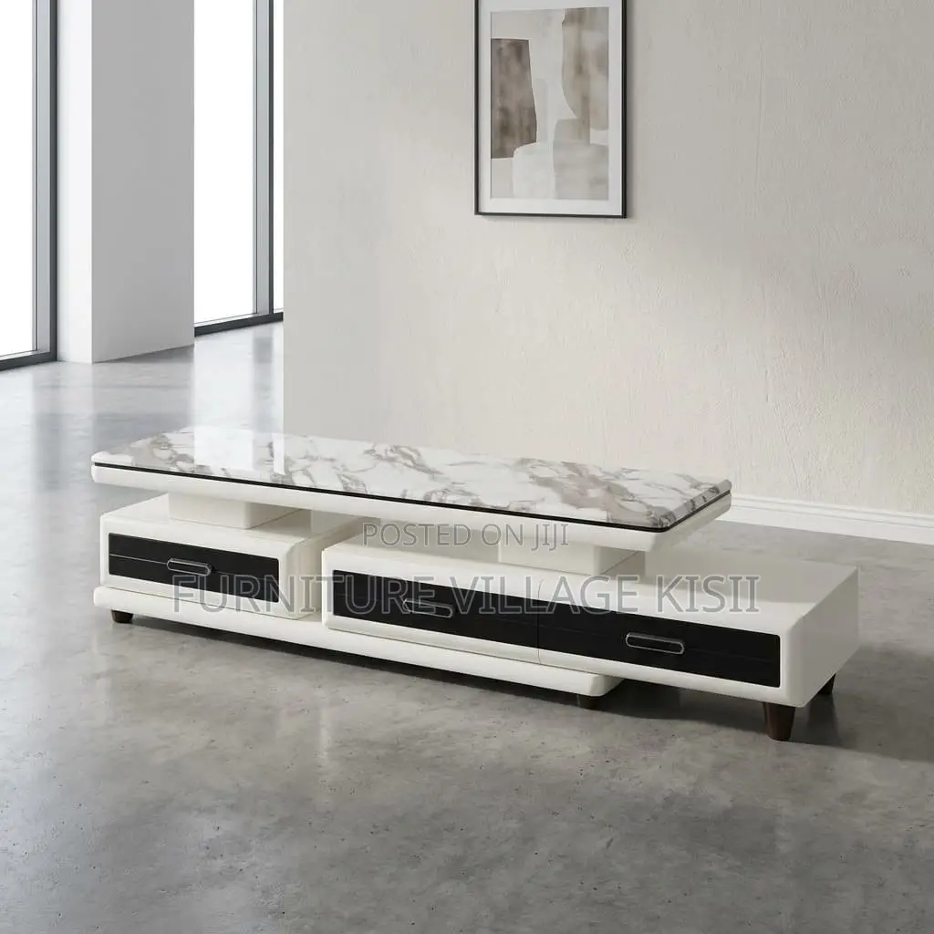 Modern Marble Top TV Stand