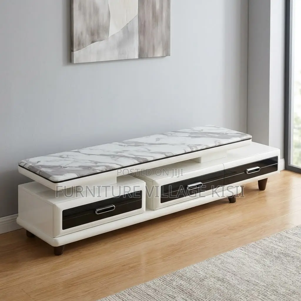 Modern Marble Top TV Stand