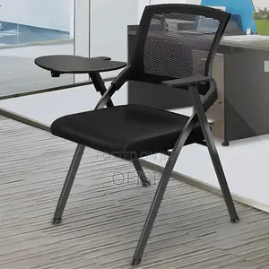 Office Chair; Folding Training Chair With Writing Tablet