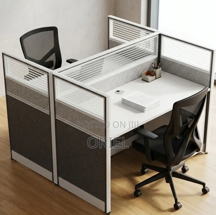 2-Desk Modular Office Workstation Kenya – Modern Two-Person Desk