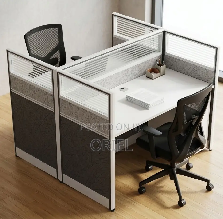 2-Desk Modular Office Workstation Kenya – Modern Two-Person Desk