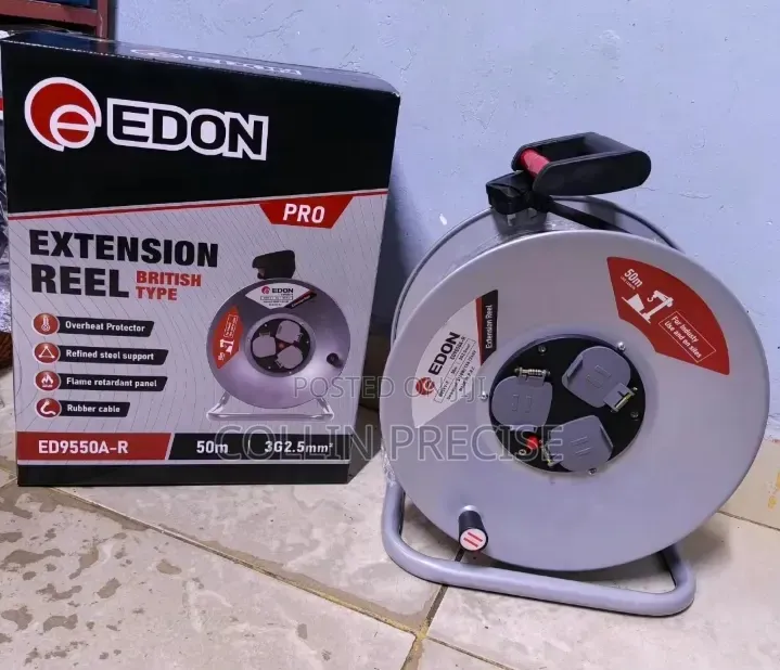 Edon 50M Heavy-Duty Cable Reel