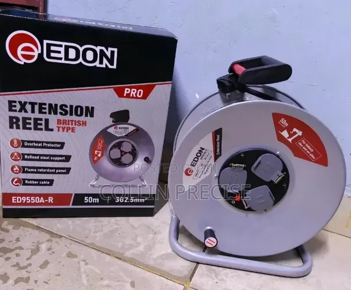 Edon 50M Heavy-Duty Cable Reel