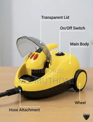 2000W Multi-Functional High-Pressure Steam Cleaner Ft Rolling Wheels