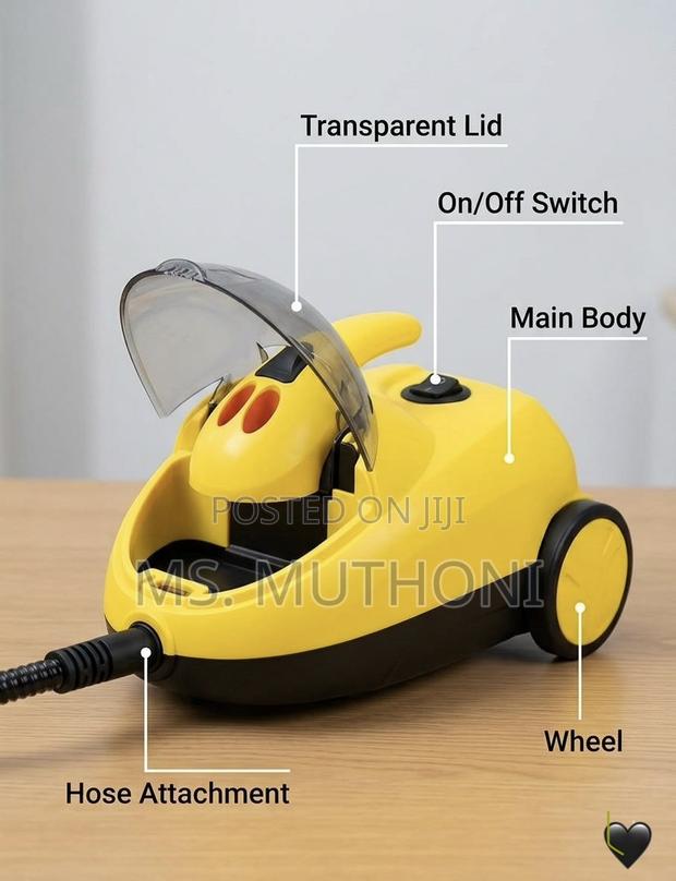 2000W Multi-Functional High-Pressure Steam Cleaner Ft Rolling Wheels - thumbnail 2