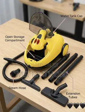 2000W Multi-Functional High-Pressure Steam Cleaner Ft Rolling Wheels