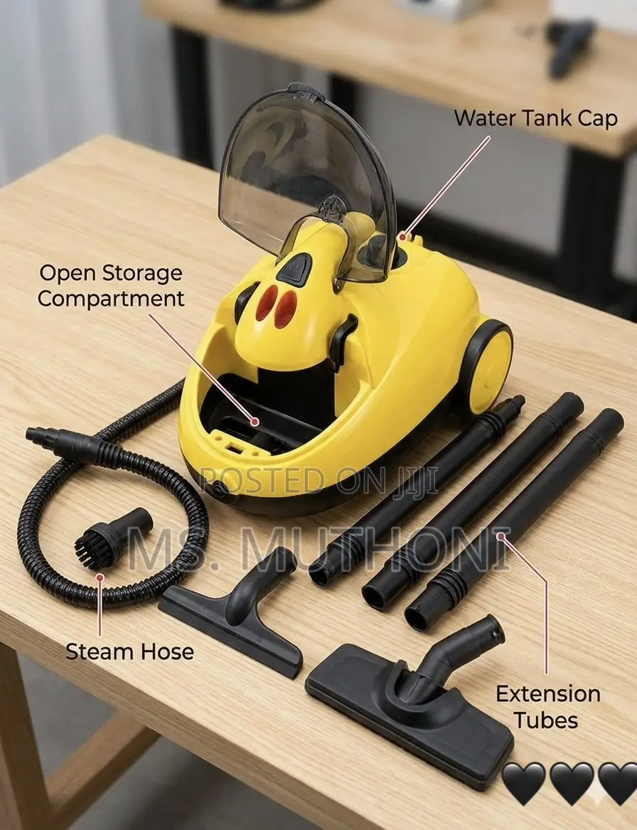 2000W Multi-Functional High-Pressure Steam Cleaner Ft Rolling Wheels