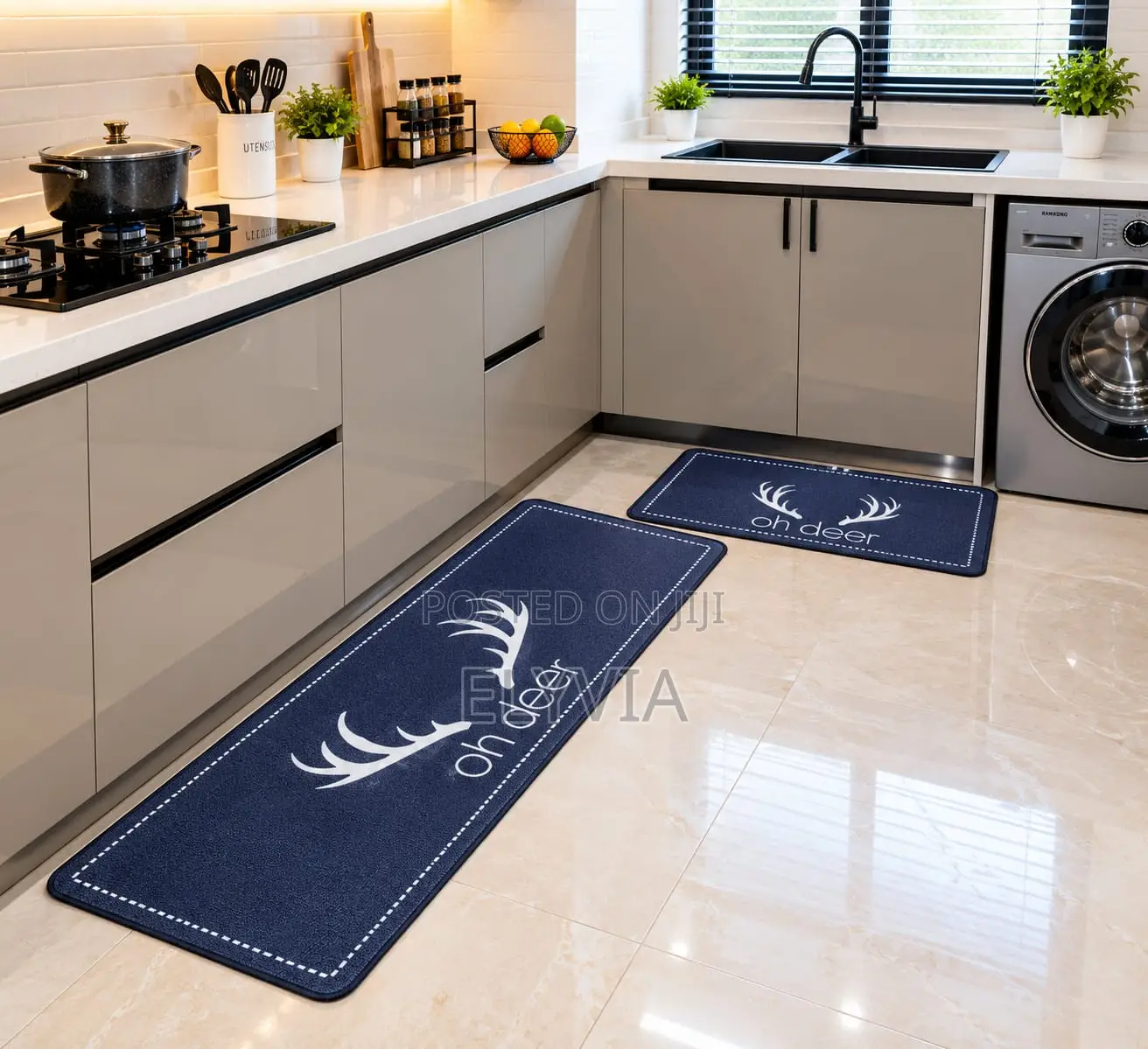 2 PC Binded Kitchen Mat