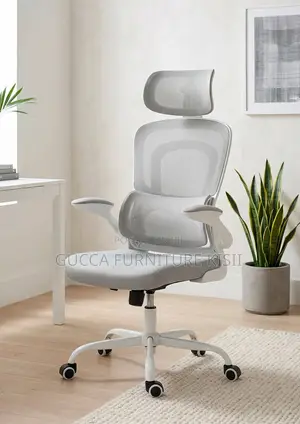 Grey Ergonomic Office Chair With Back Support