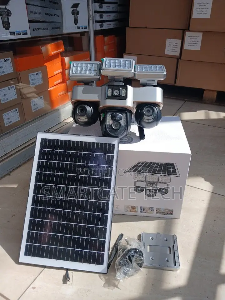 VTS 30 4G Solar PTZ Camera – 3 Lens Security Camera