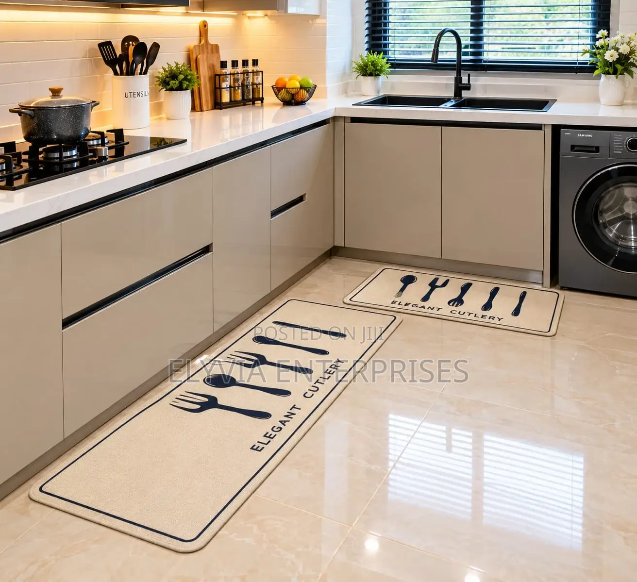 Un-Binded Kitchen Mat
