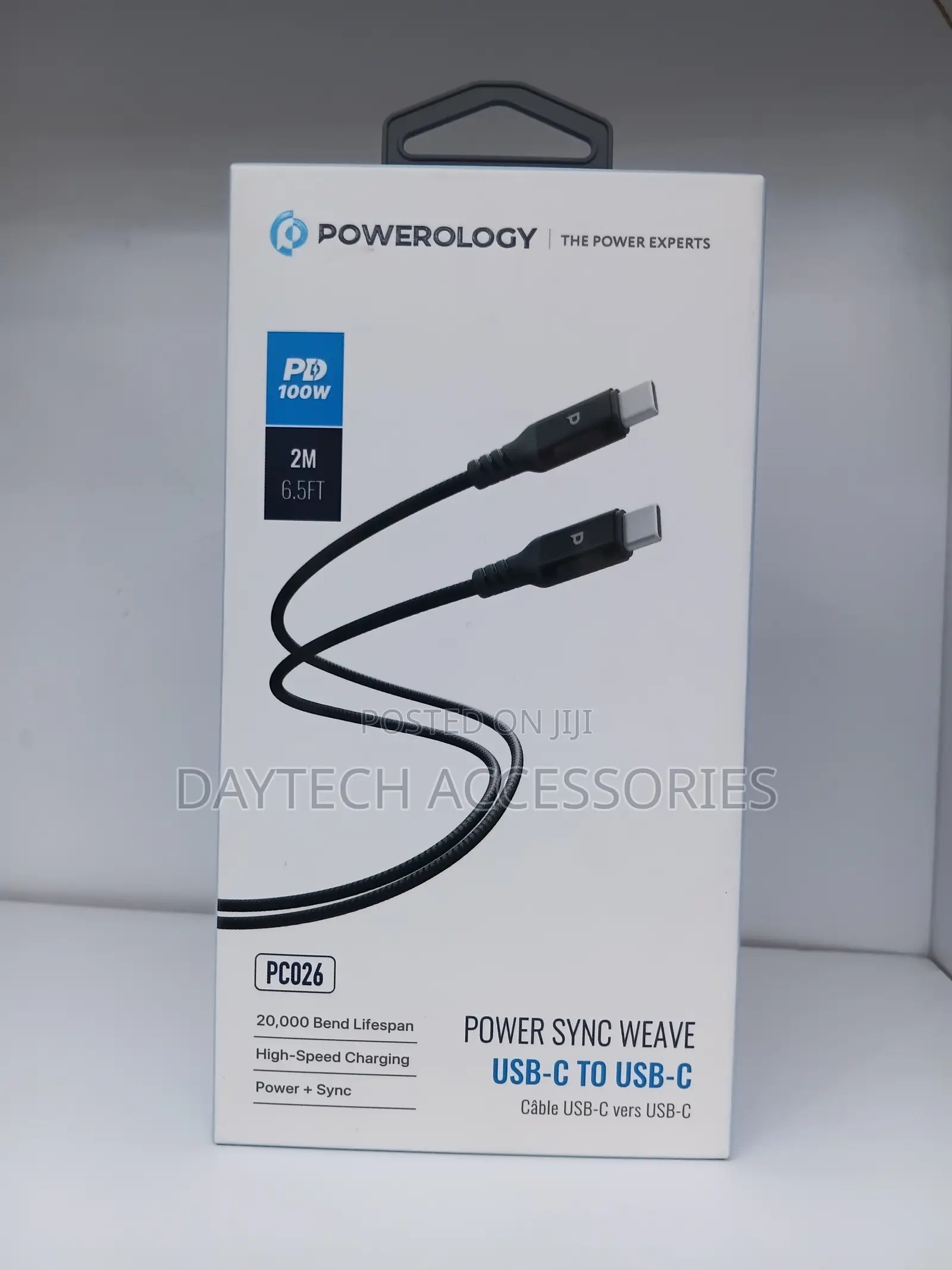 Powerology 100w USB-C to USB-C V3.1 5g Cable 2m