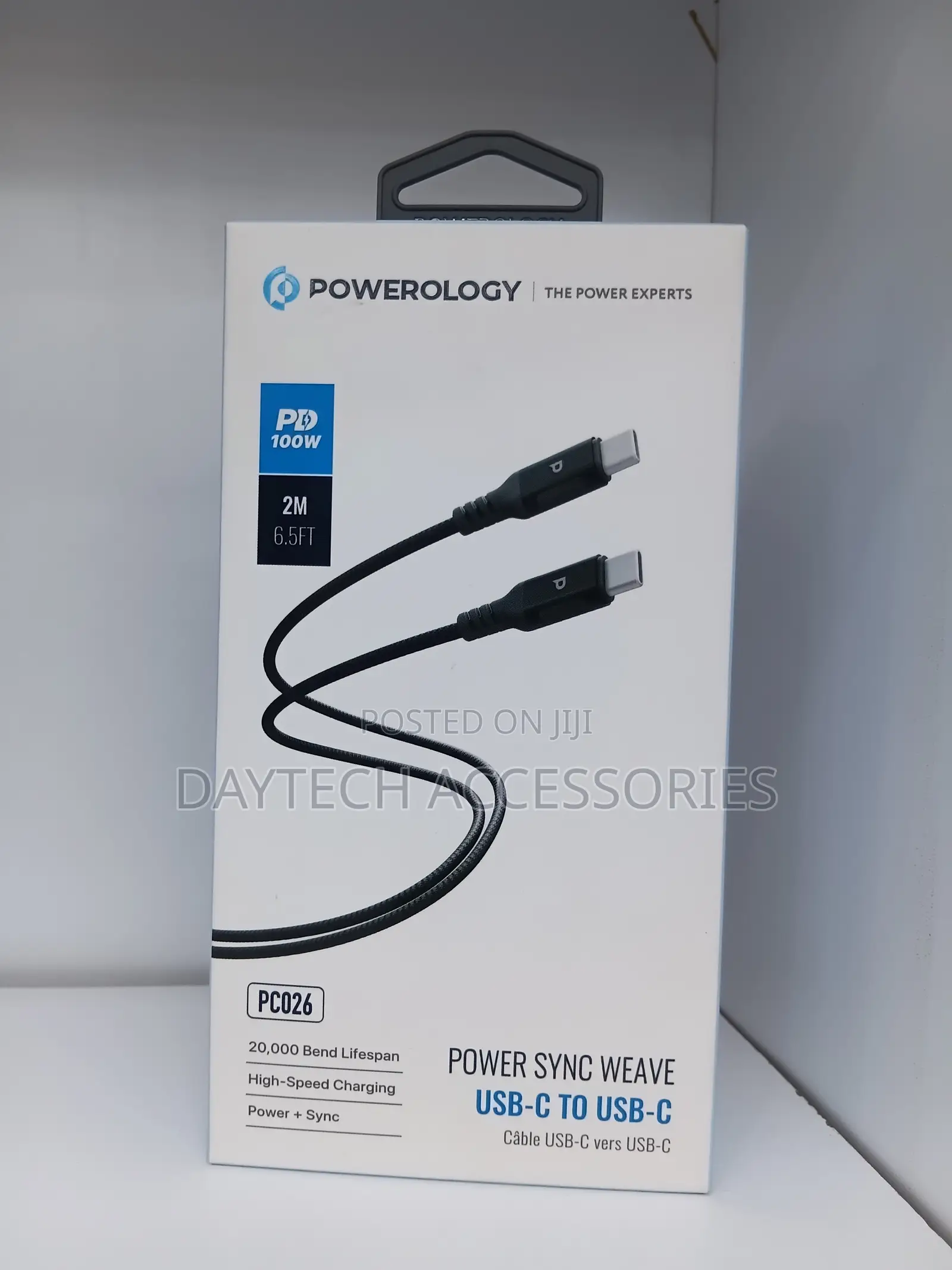 Powerology 100w USB-C to USB-C V3.1 5g Cable 2m