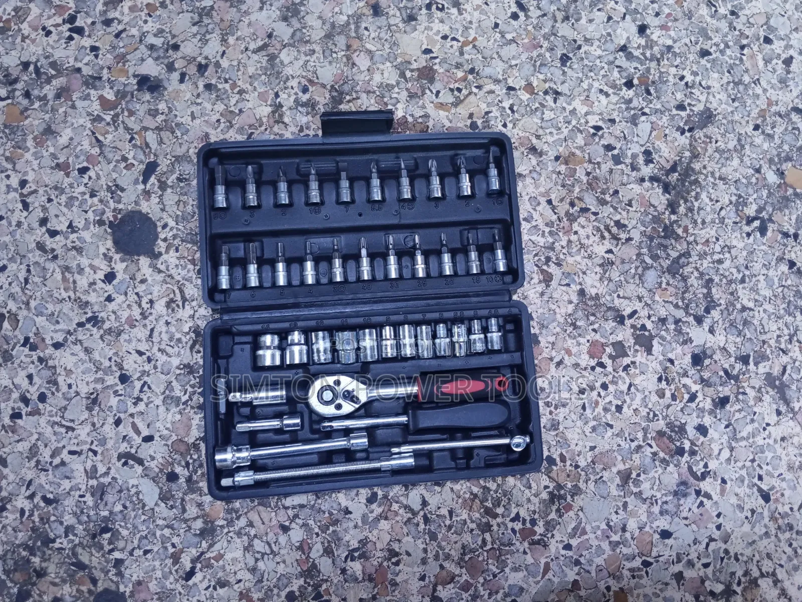 This Is a 46-Piece 1/4-Inch Drive Socket and Bit Tool Set,