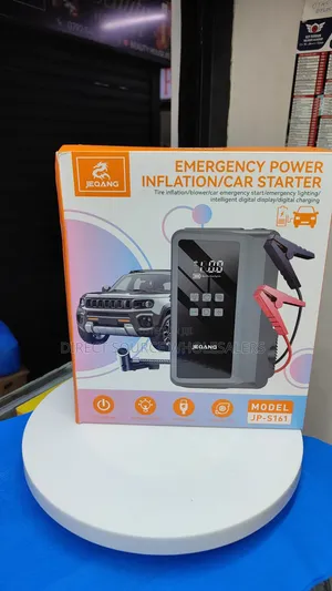 Car Roadside Emergency Kit – Starter, Pump & LED Light