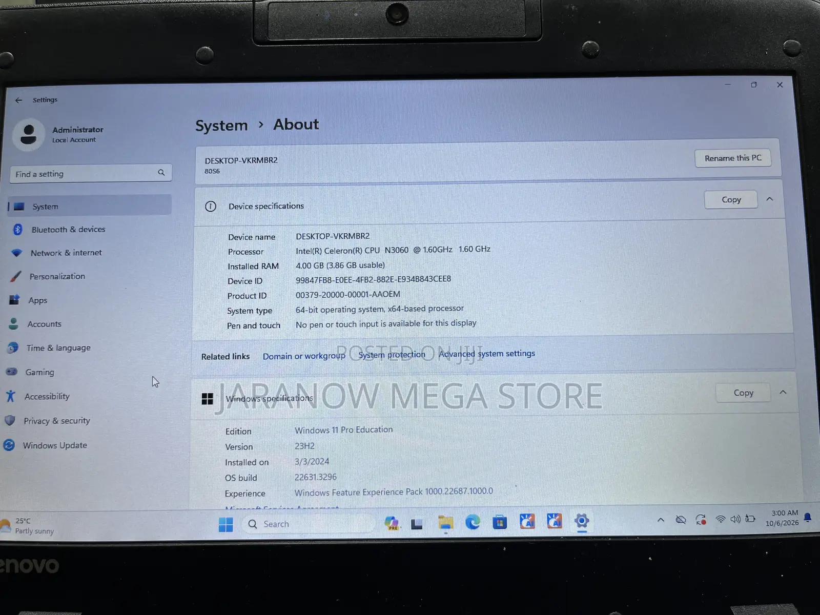 Laptop Lenovo N22 Winbook 4GB Intel HDD+SSD 128GB