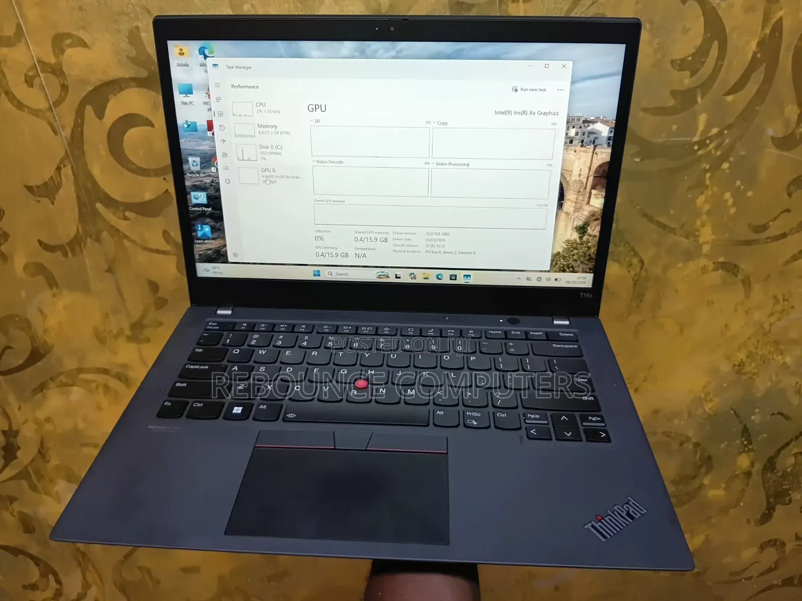Laptop Lenovo ThinkPad T14 G2 32GB Intel Core i7 SSD 256GB