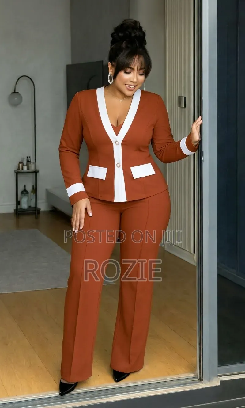 Women’s 2 Piece Jumpsuit With Blazer – Elegant Official Outfit