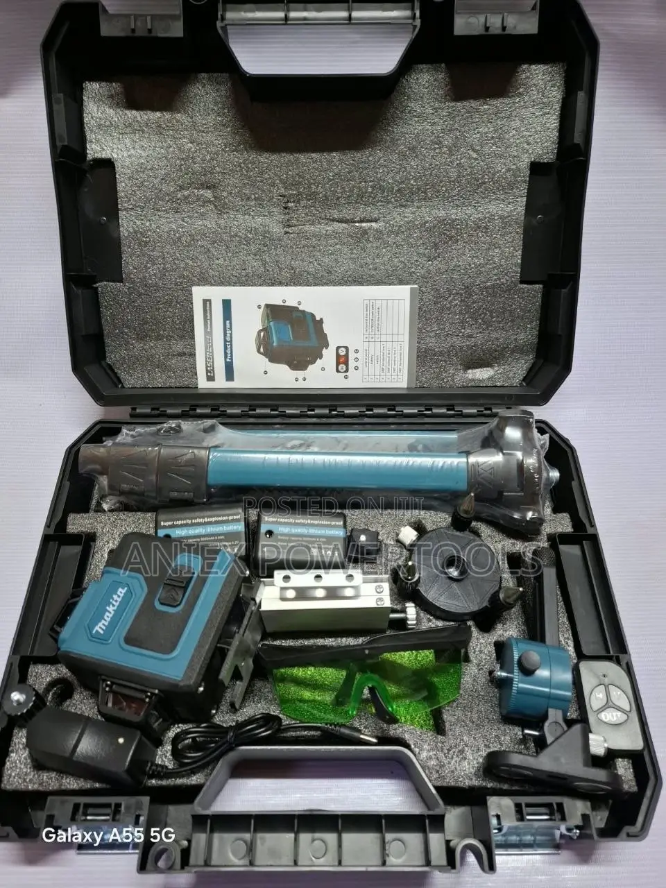 16-Line 4D Green Laser Level Kit