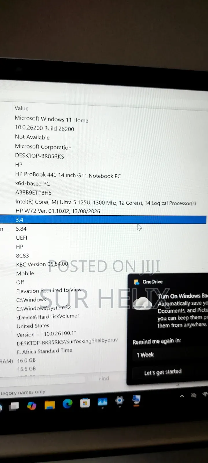 Laptop HP ProBook 440 16GB Intel Core Ultra 5 SSD 512GB