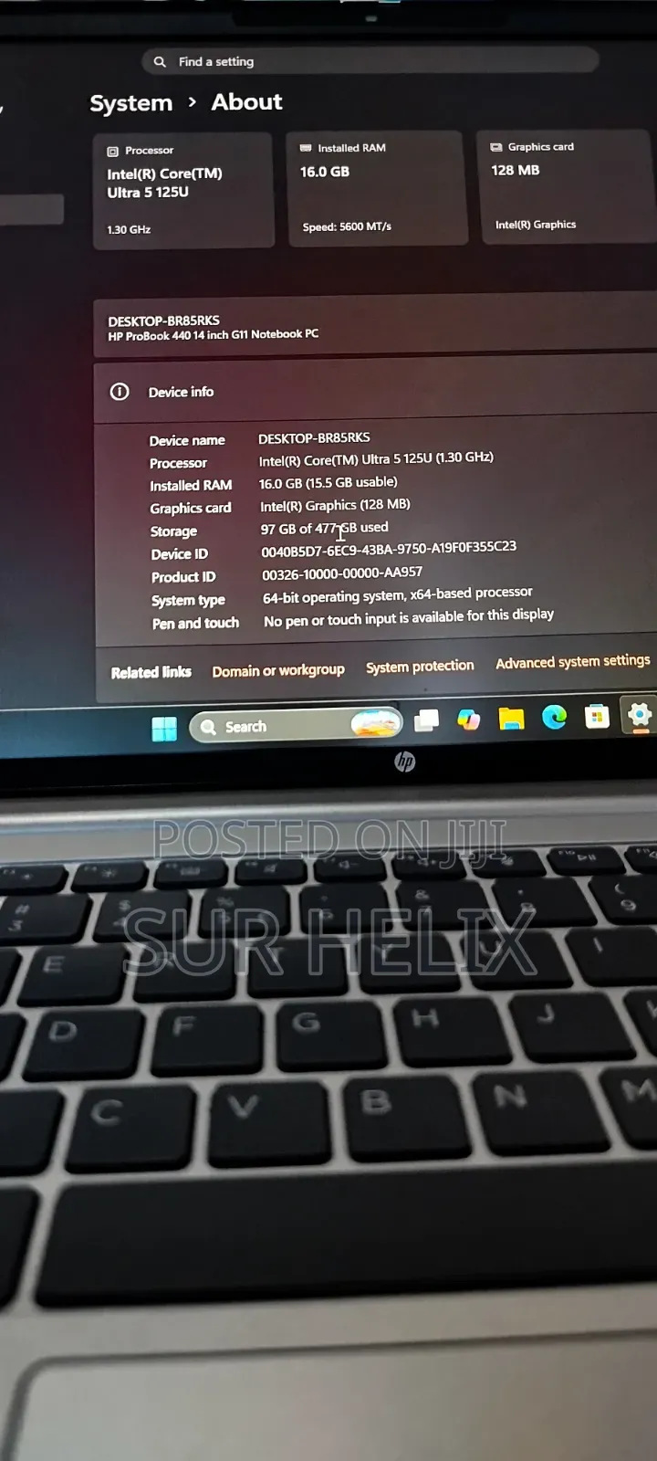 Laptop HP ProBook 440 16GB Intel Core Ultra 5 SSD 512GB