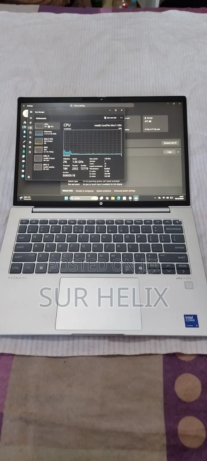Laptop HP ProBook 440 16GB Intel Core Ultra 5 SSD 512GB