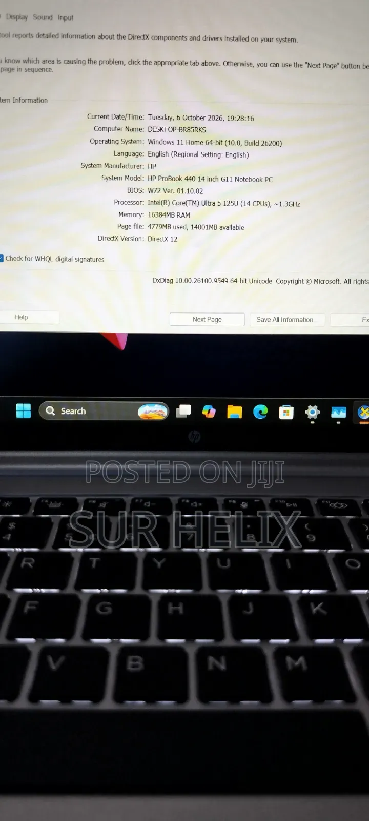 Laptop HP ProBook 440 16GB Intel Core Ultra 5 SSD 512GB