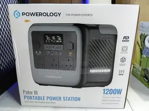 Powerology Pater III Portable Power Station 1200Watss - Black