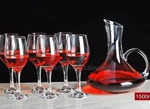 Decanter 1.5ltr With 6 Wine Glasses 300ml,;:"'