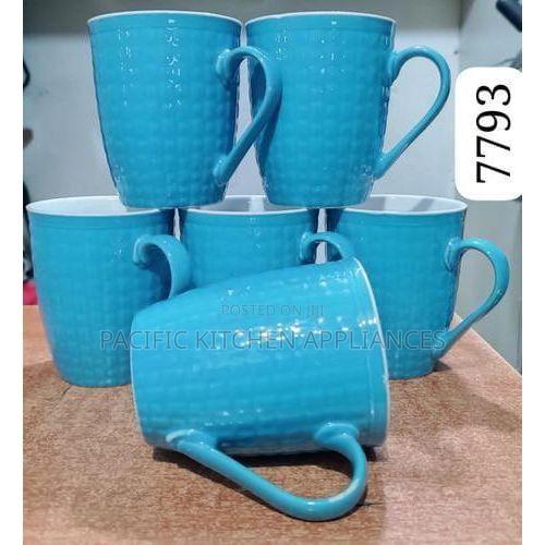 Ceramic Mug - 6 PCS Blue - thumbnail 2