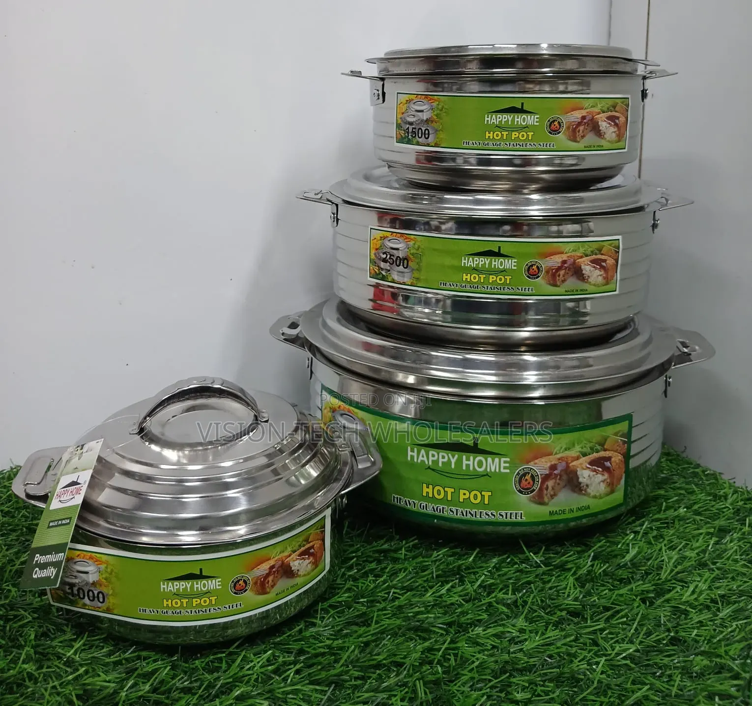 4 PCS Happy Home Stainless Steel Hotpots