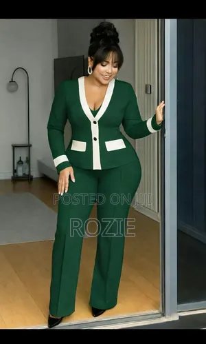 Women’s 2 Piece Jumpsuit With Blazer – Elegant Official Outfit