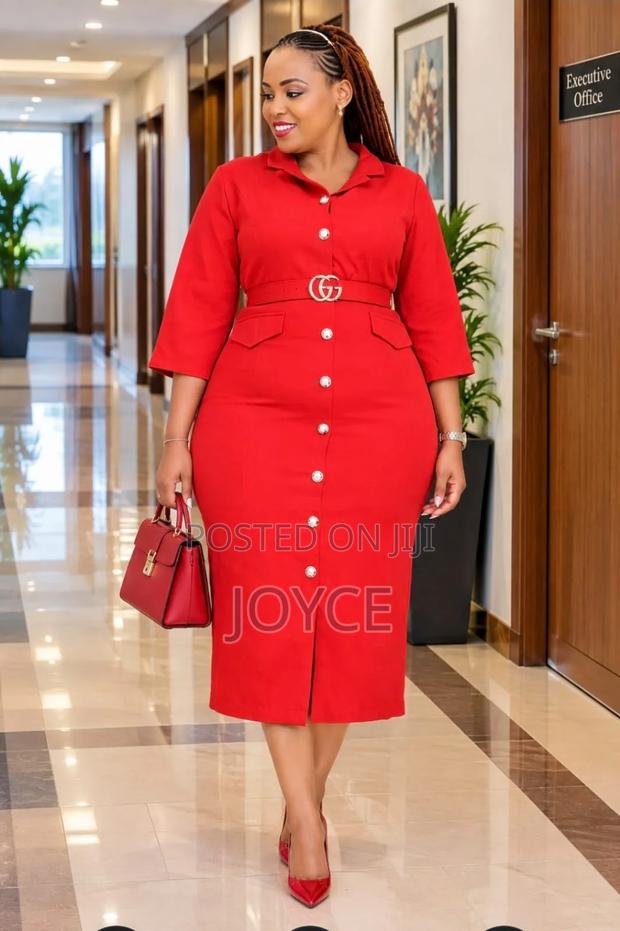 Straight Dress With All Buttons - thumbnail 2