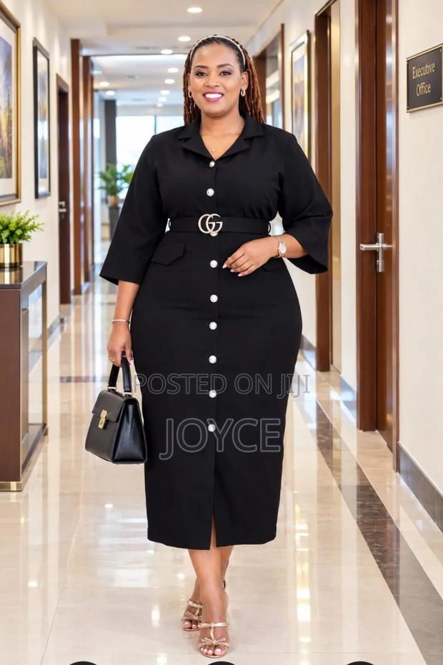 Straight Dress With All Buttons - thumbnail 6