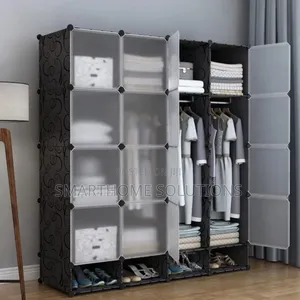 Portable 4- Column Plastic Wardrobes
