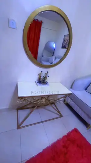 Five Seater Luxury Sofa + Coffee Table + Consel Table With Mirror